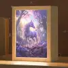 Eenhoorn - Paars - Sprookje - Fantasy dier Light Box met kabel klein -zzz_3d_website