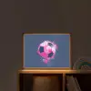 Abstract - Voetbal - Spatten - Roze Light Box met batterij (Wandlamp kind) middel -sfeer1_kind