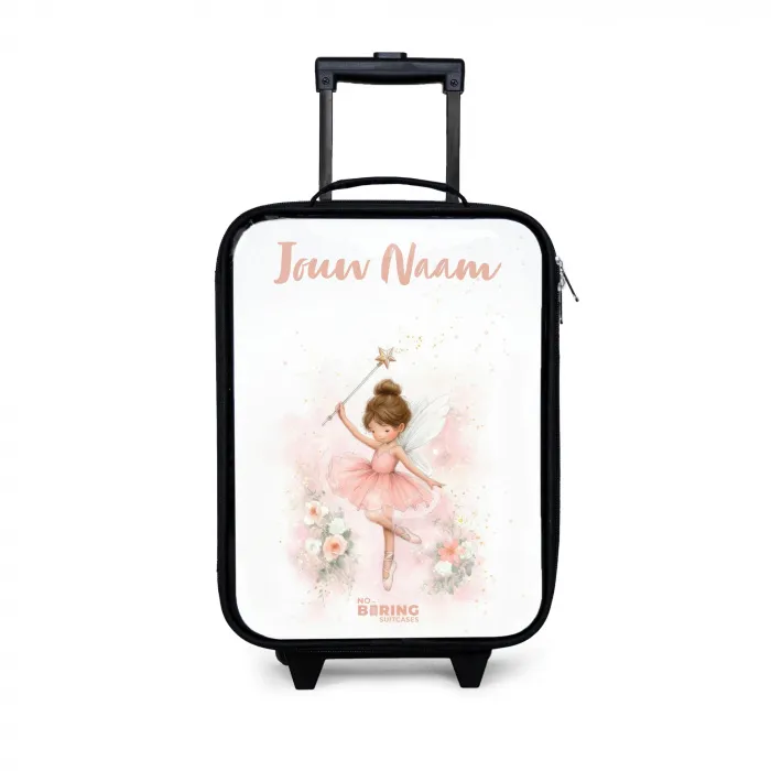 Ballerina fee in roze Kinderkoffer - Zwart klein -3d