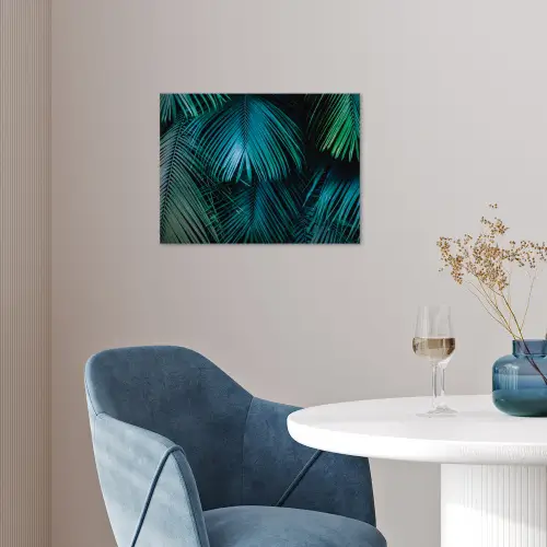 Inductie mat - Jungle - Inductie beschermer - Palmblad - Natuur poster papier klein -sfeer3
