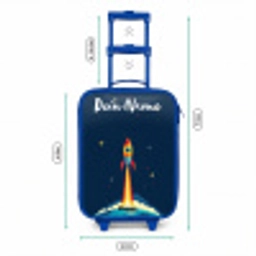 Planeet - Raket - Sterren - Donkerblauw Kinderkoffer - Blauw klein -productfoto_formaten