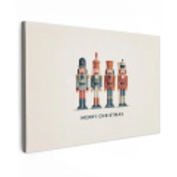 Notenkrakers - Minimalistisch - Kerst - Beige canvas 2cm klein -z3d