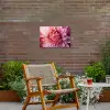 Dahlia - Bloem - Close up - Roze Tuinposter op houten frame 2 cm dik klein -sfeer3