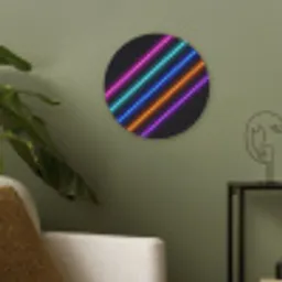 Esthetiek - Retro - Neon Akoestische PET Vilt - Rond klein -sfeer2