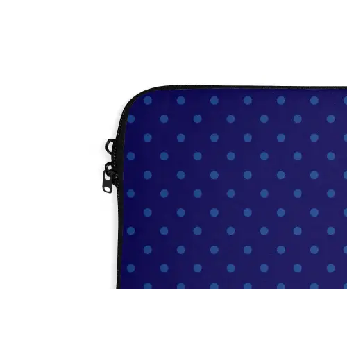 Yes fun - Rood - Blauw - Stippen laptophoes neopreen klein -detail