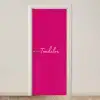 Toedeloe - Roze deurposter klein -3d_beige