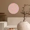 Roze - Streepjes - Groen - Peer Wandcirkel plexiglas klein 852 -sfeer1