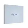Why not - Blauw - Donker blauw - Quote PET vilt klein -3d