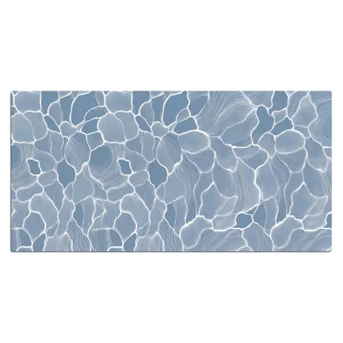 Abstract - Blauw - Bladeren Muismat XXL klein -3d_leeg