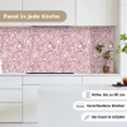 Kronkelende lijn - Magenta - Crème keuken achterwand 2 middel 871 -sfeer4_DE
