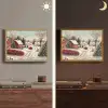 Kerstsfeer - Landelijk - Rood Light Box met batterij (Wandlamp) middel -sfeer3