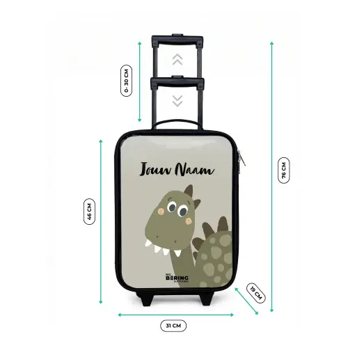 Danny dino Kinderkoffer - Zwart klein -productfoto_formaten