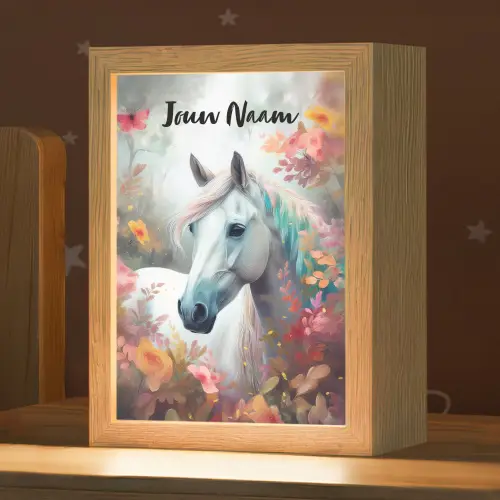 Paard - Natuur - Bloemen - Dieren - Bos Light Box met kabel (Kinderlampje) klein -zzz_3d_website