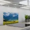 Alpen - Weide - Bergen - Koeien keuken achterwand spatscherm klein -3d_schuin