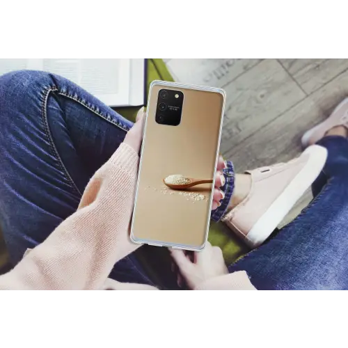 Lepel - Rijst - Hout - Beige Telefoonhoesje Samsung Galaxy S10 Lite klein -handS10Lite