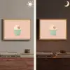 Bakje - Ijs - Aardbei - Roze Light Box met batterij (Wandlamp) middel -sfeer3