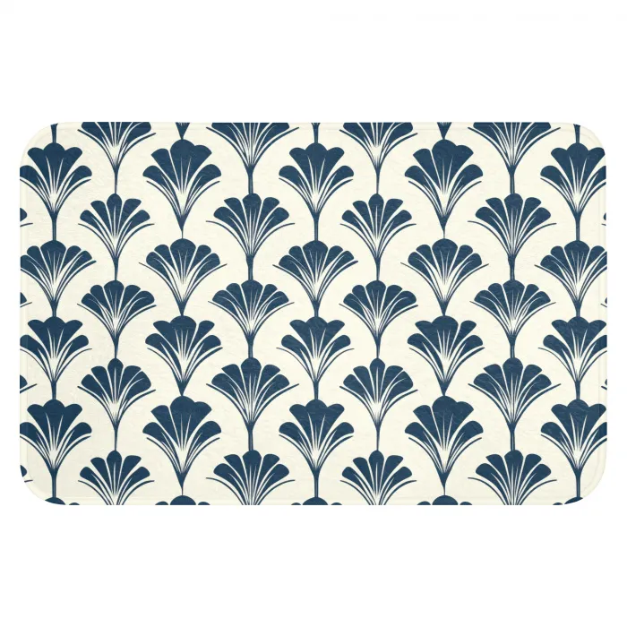 Klassiek - Motief - Blauw Badmat klein 997 -3d