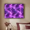 Paars - Bliksem - Wolken Textielframe zwart klein 947 -sfeer1