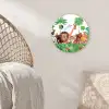 Wilde dieren - Jungle - Leeuw - Tijger - Meisjes - Kids - Jongens Wandcirkel kunststof plaat 5mm dik klein -sfeer5