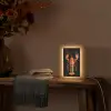 Kreeft - Oranje - Zwart - Modern Light Box met kabel (Tafellamp) klein -sfeer4