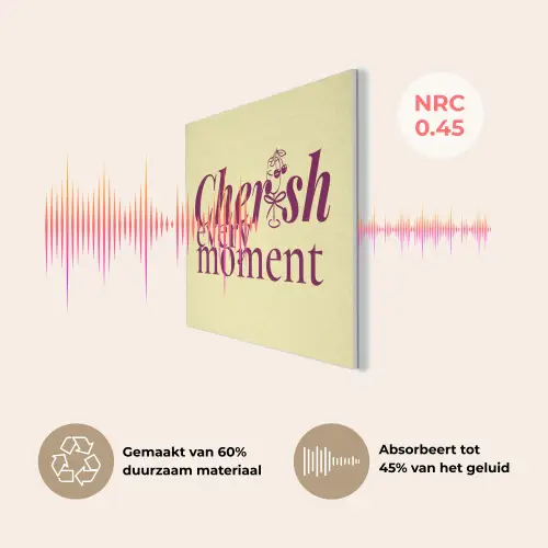 Cherish every moment - Cocktailglas - Geel PET vilt klein -USP_NL