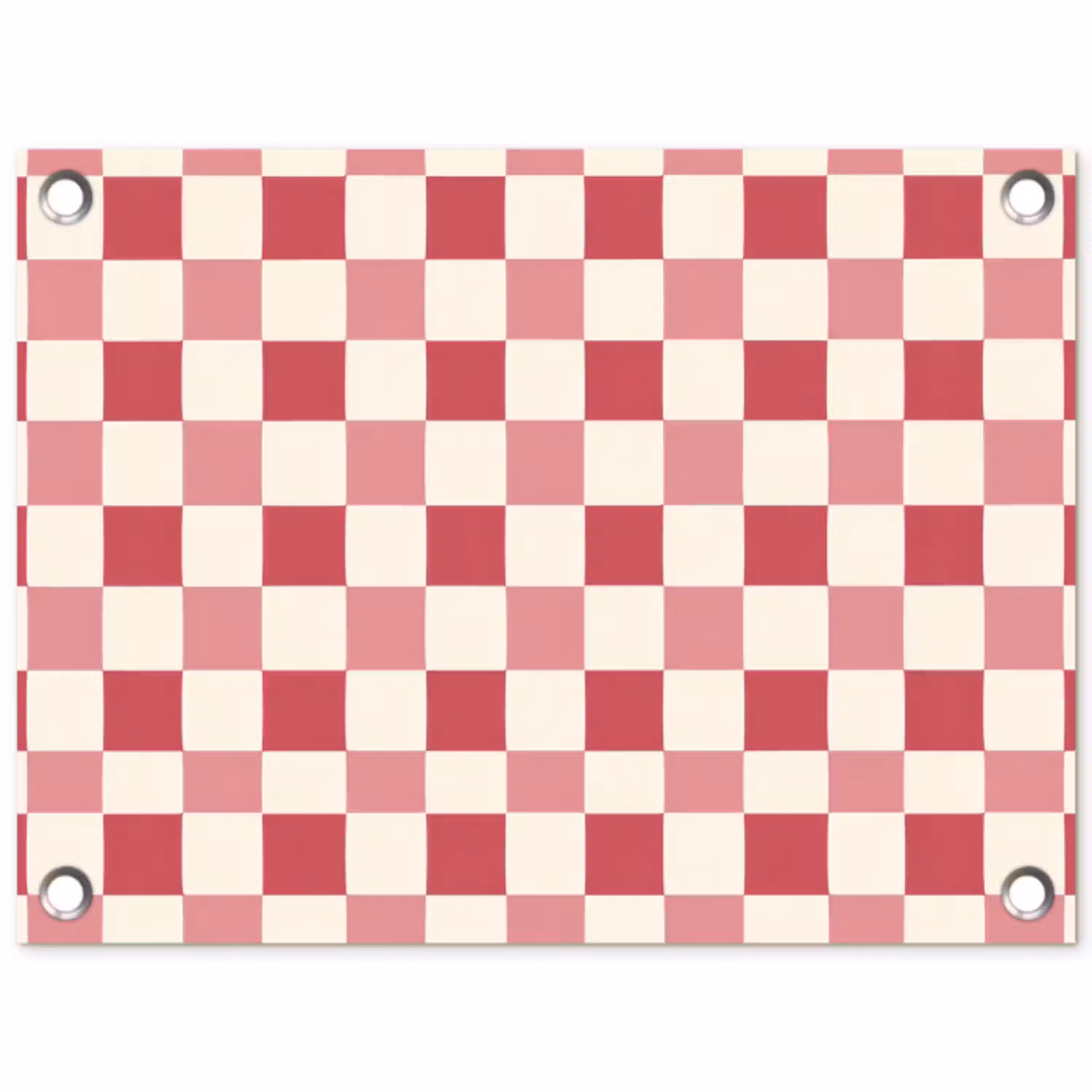 Patroon - Schaak - Roze tuinposter los doek klein 239 -3d