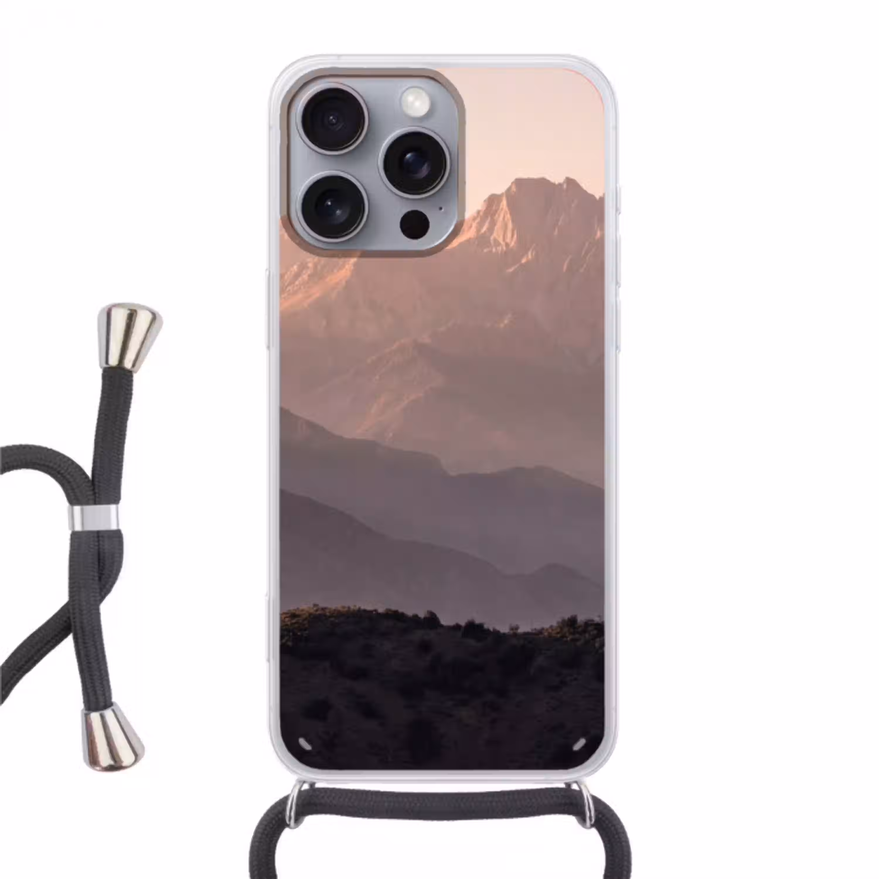 Panorama - Landschap - Bergen Hoesje iPhone 16 Pro Max met koord klein -3d