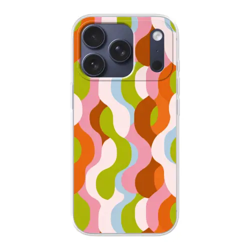 Abstract - Vormen - Roze Telefoonhoesje iPhone 17 Pro klein -3d