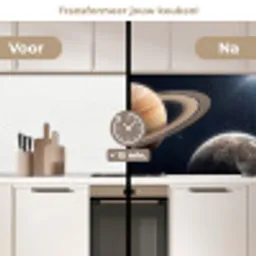Planeten - Saturnus - Ruimte keuken achterwand 2 middel -voor-na2_NL