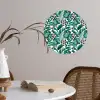 Inductie beschermer - Panterprint - Bladeren - Jungle - Afdekplaat voor kookplaat Wandcirkel behangsticker klein -sfeer3
