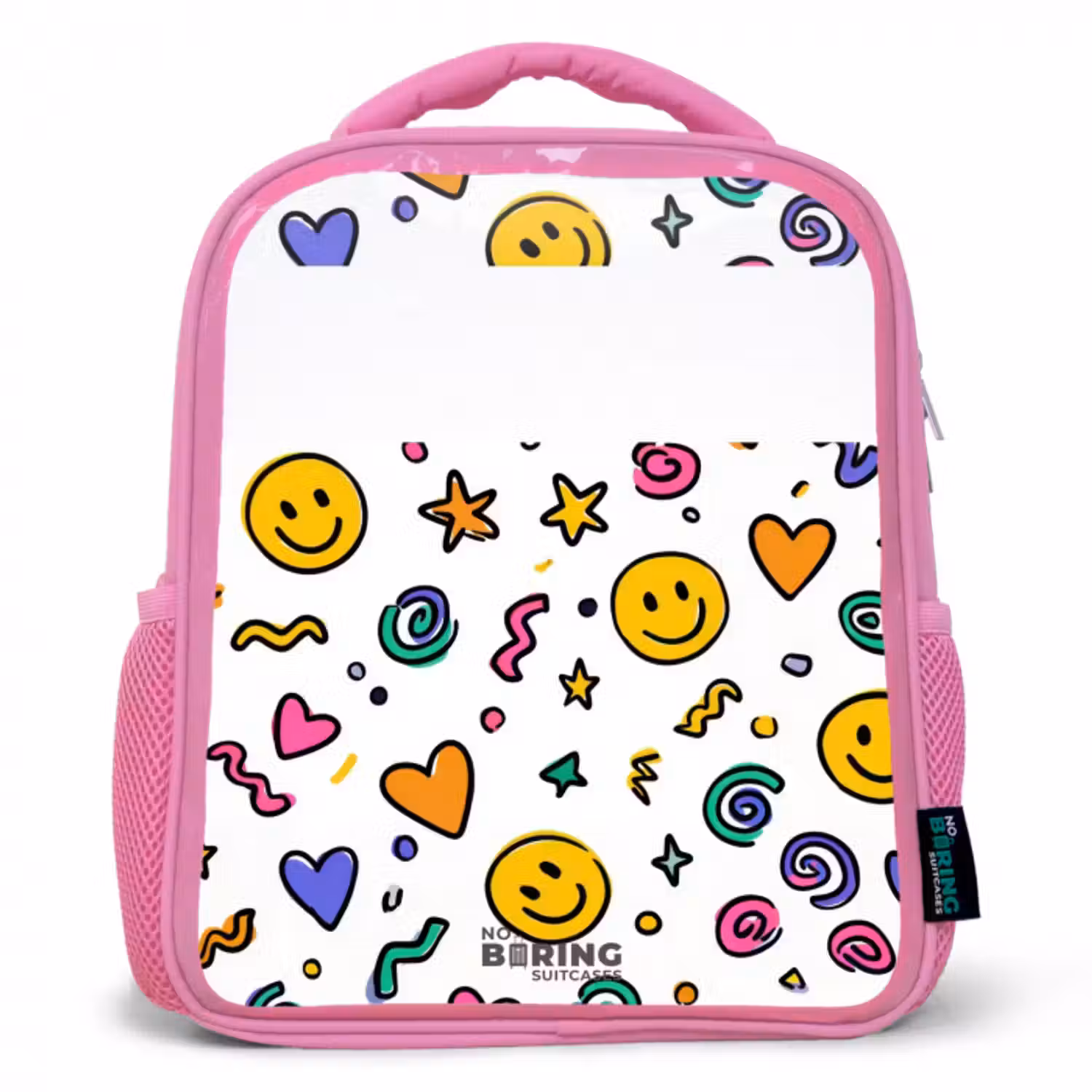 Rucksack Kind - Rosa - Smiley – Herz – Stern