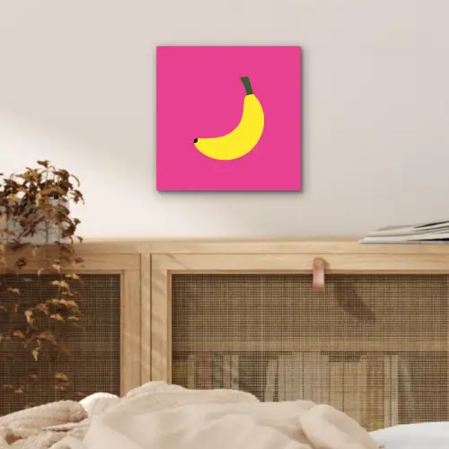 Banaan - Geel - Fruit aluminium wit klein -sfeer3