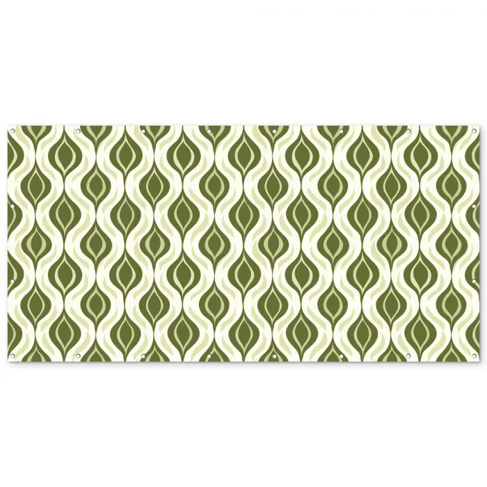 Patroon - Retro - Groen Balkonbeschermer Duitsland klein 596 -zz_3d