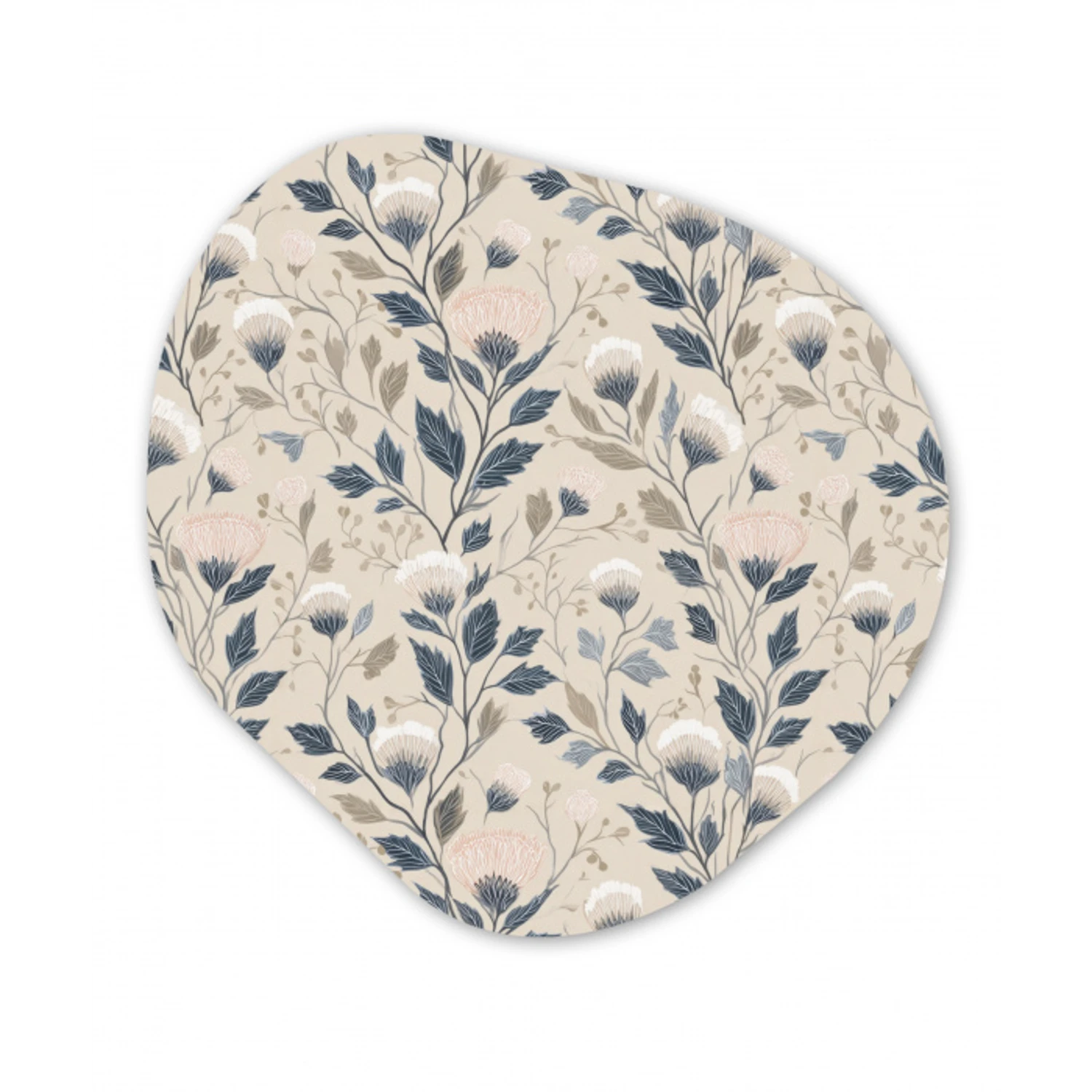 Klassiek - Botanisch - Kleurrijk Wandcirkel Organisch Aluminium middel 851 -3d