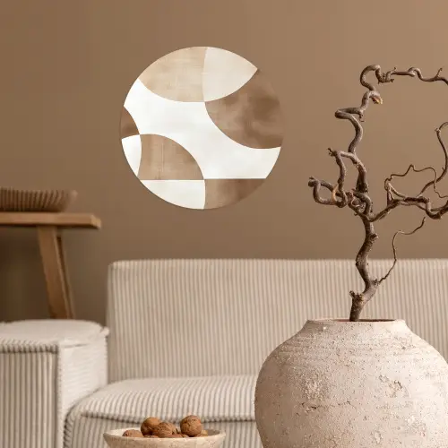 Snijdende cirkels - Overlappende vlakken Wandcirkel behangsticker klein -sfeer1