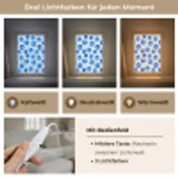 Bessen - Modern - Blauw Light Box met kabel (Tafellamp) klein 925 -USP_lichtkleurDE