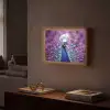 Pauw - Koksmuts - Cool - Paars Light Box met batterij (Wandlamp) middel -sfeer1