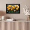 Tulpen - Geel - Penseelstreken - Abstract fotolijst zwart zonder passe partout klein -sfeer5