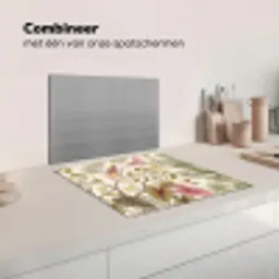 Vogels - Tropisch - Botanisch - Roze Inductie beschermer vinyl 3mm middel -wsfeer7_website