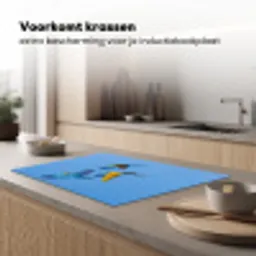 Papagaai - Vliegen - Blauw - Geel Inductie beschermer vinyl 3mm klein -sfeer1