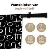 Herhaling - Handgetekend - Lijnen - Wit Wandkleed katoen klein 269 -sfeer2