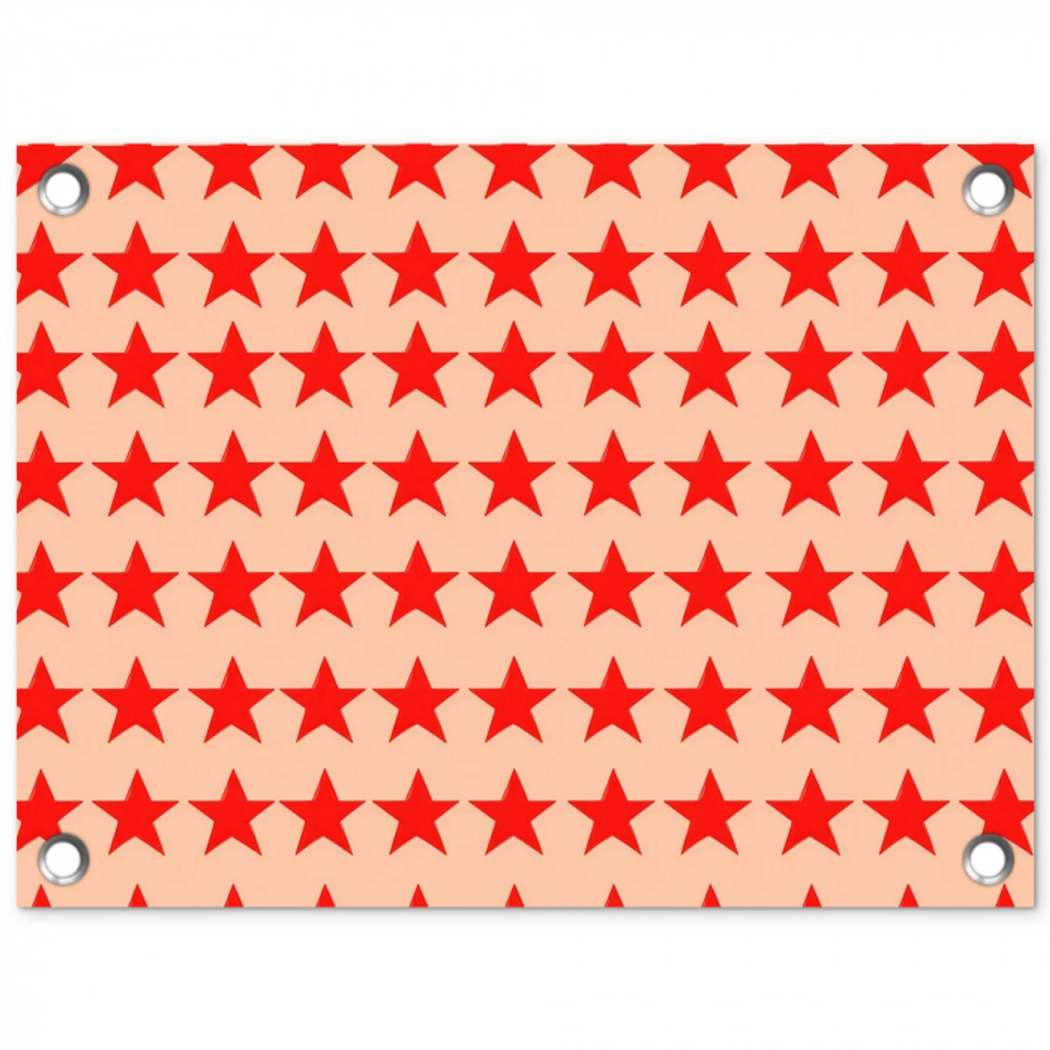 Patroon - Sterren - Rood tuinposter los doek klein 239 -3d