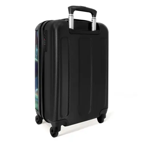 Groene alien op een planeet NBS - Handbagage koffer - Kinderen Unisex middel -achterkant