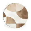 Snijdende cirkels - Overlappende vlakken Wandcirkel aluminium klein -3d