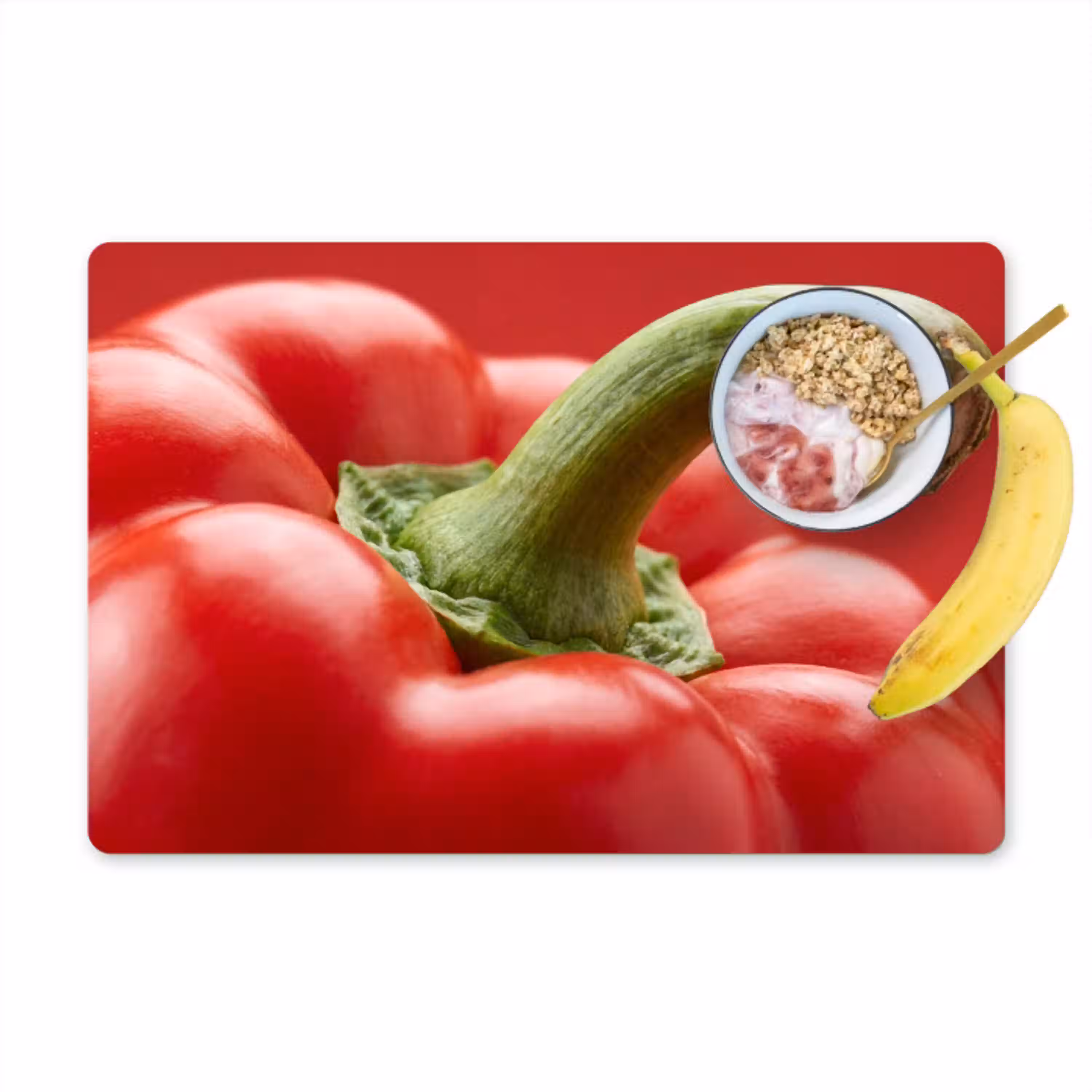 Eten - Paprika - Rood Placemat vinyl groot -zzzproduct_Kitchenyeah-website
