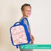 Roze met regenboog patroon Kinderrugzak - Blauw middel -sfeer3_NL