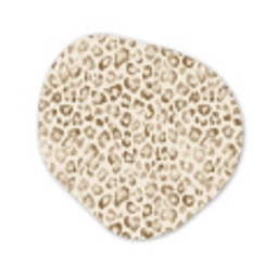 Luipaard - Klassiek - Beige Wandcirkel Organisch Forex 3mm klein 629 -3d