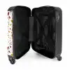 Terrazzo patroon veelkleurig oker en roest NBS - Handbagage koffer - Kinderen Unisex middel -binnenkant