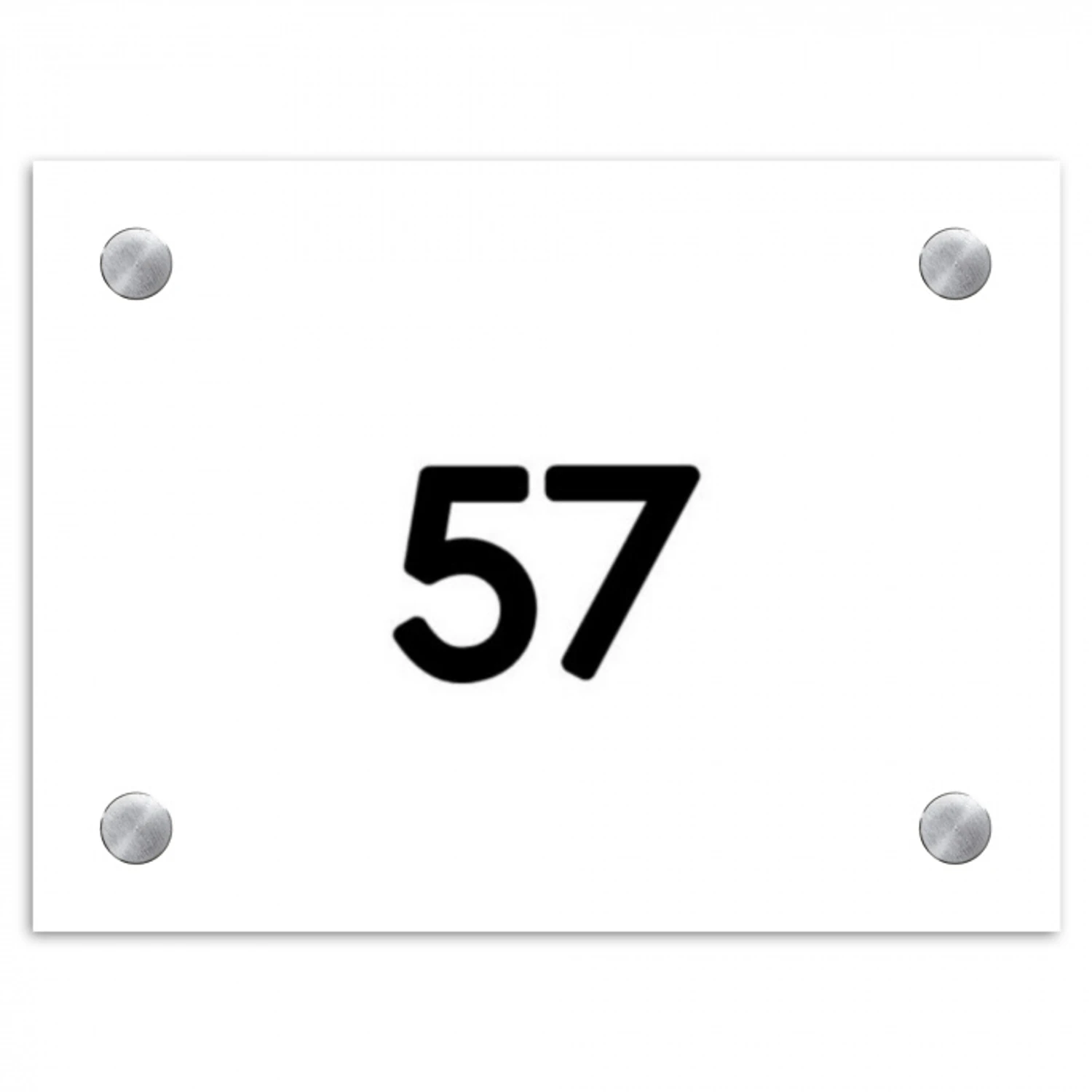 Wit vlak - Traditioneel Naambord Rechthoek middel -3d