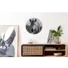 Zebra's - Zwart - Wit Wandcirkel aluminium klein -kantoor